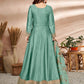 Myra Sea Green Art Silk Embroidered Anarkali Suit | Swadesiicart