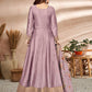Myra Violet Art Silk Embroidered Anarkali Suit | Swadesiicart