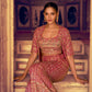 Anaita Magenta Georgette Stitched 3 Piece Set With Embroidery Zarkan Work