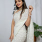 Vamsee Patangiyu Off White Georgette Saree - Swadesiicart