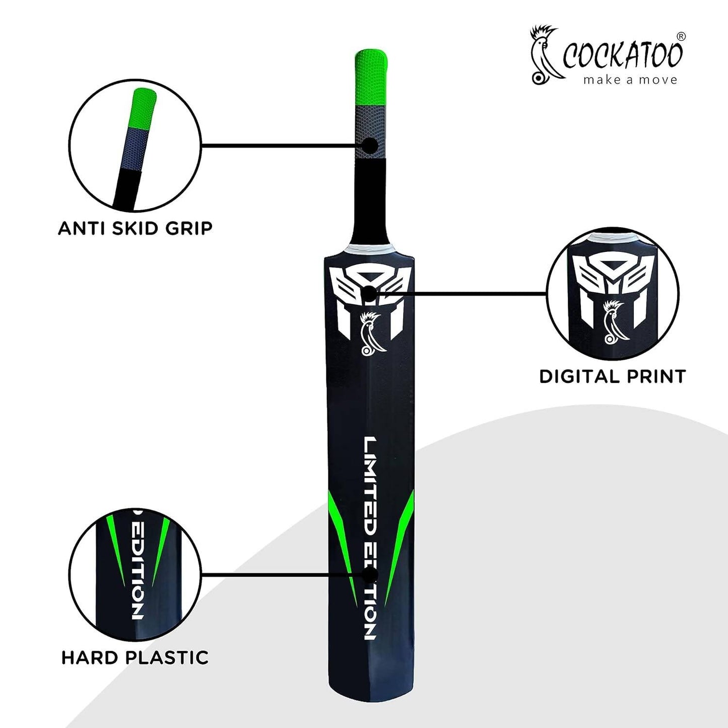 Cockatoo Destructor Plastic Cricket Bat - Swadesiicart