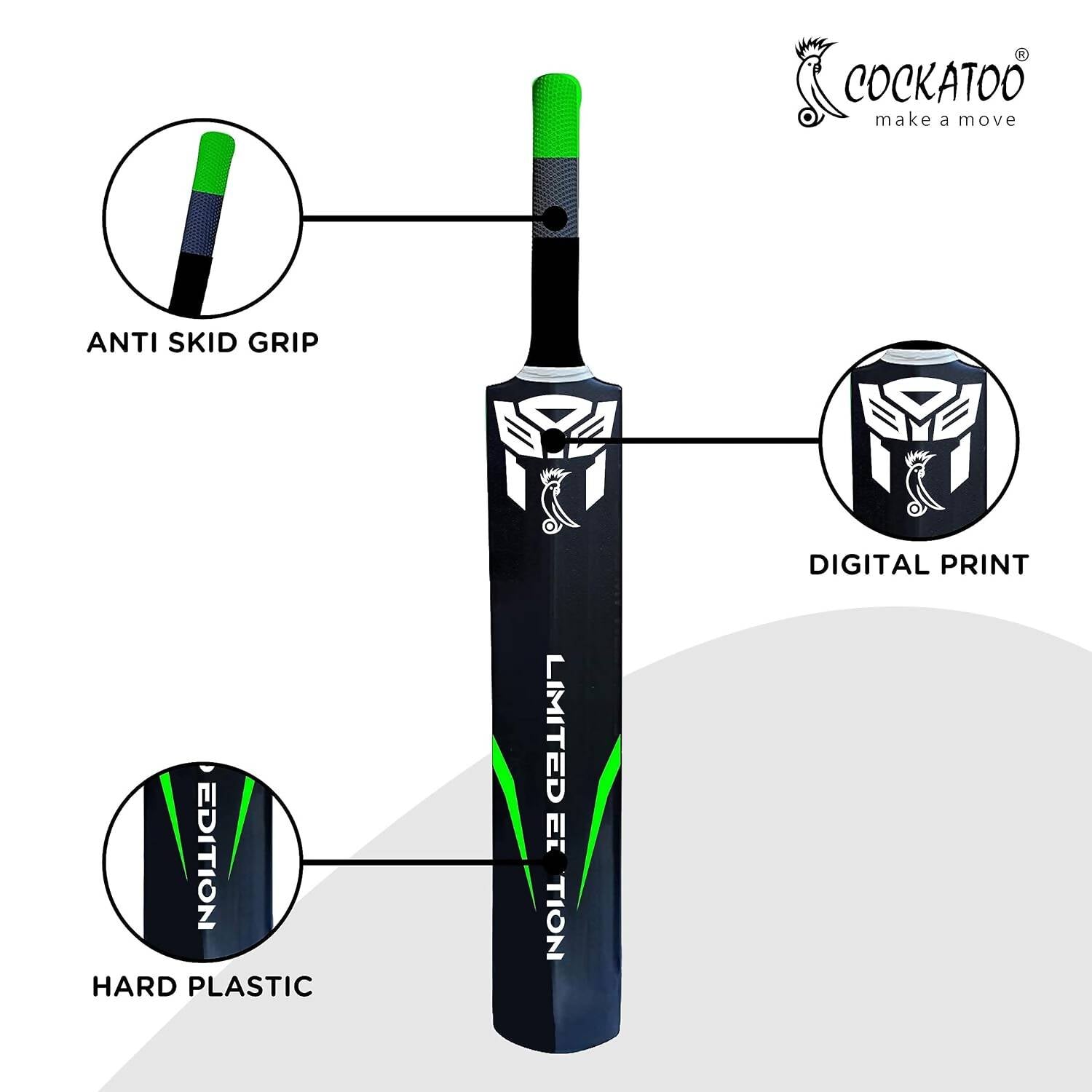Cockatoo Destructor Plastic Cricket Bat - Swadesiicart