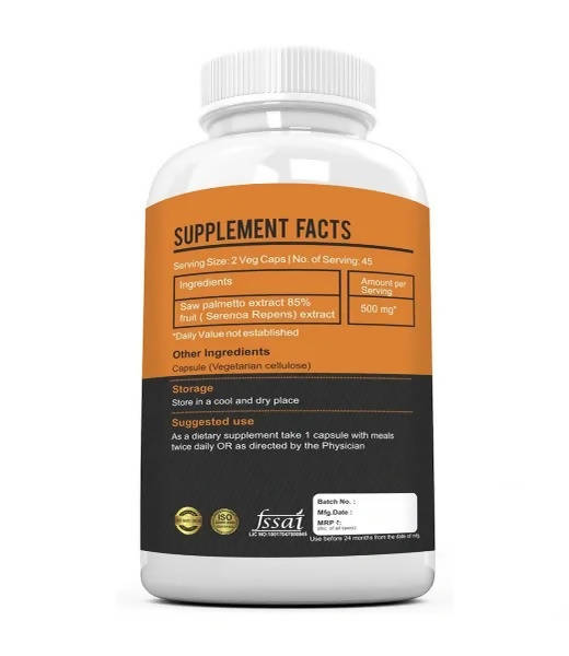 Ramini Bio Nutrition Saw Palmetto 500mg Veg Capsules - Swadesiicart