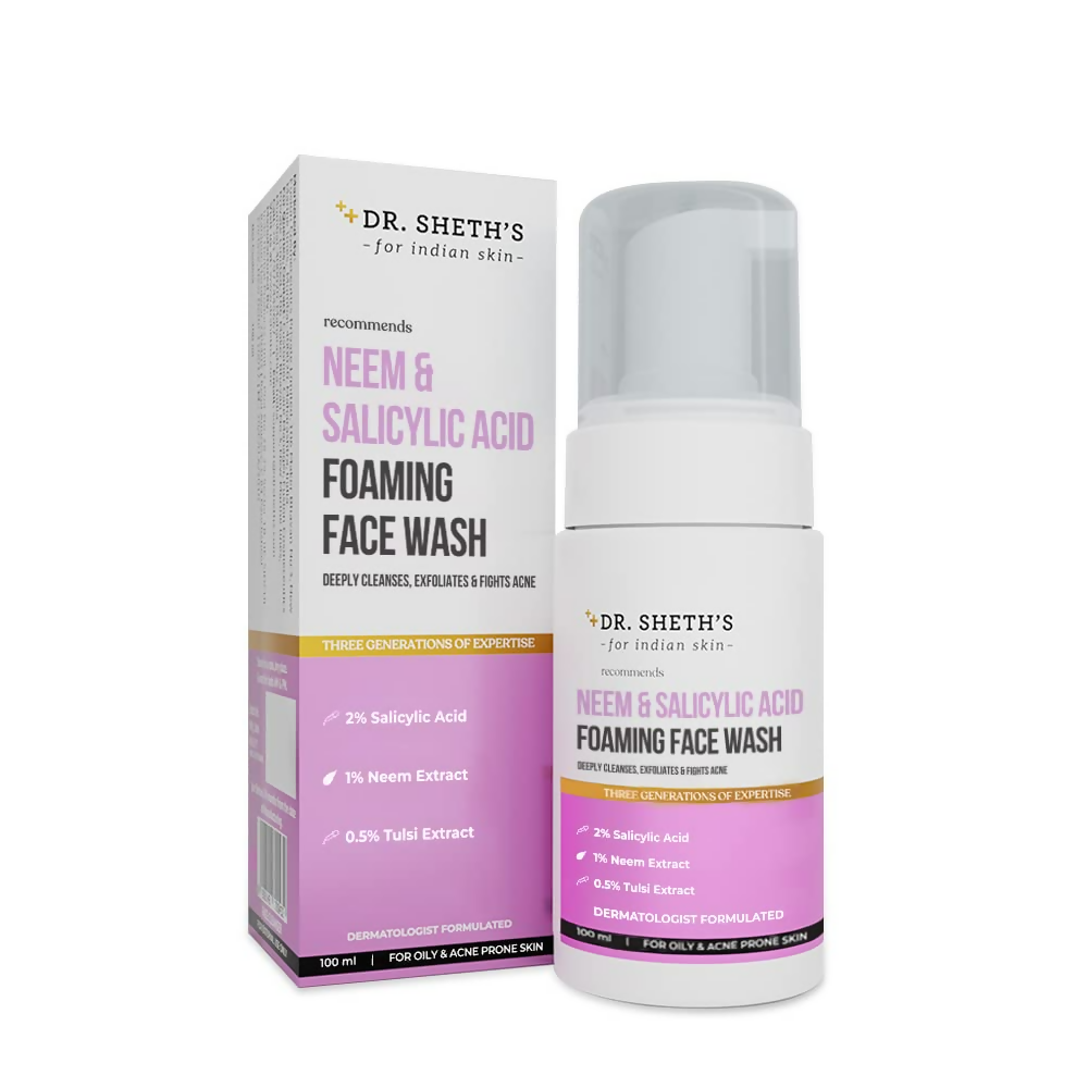 Dr. Sheth's Neem & Salicylic Acid Foaming Face Wash - Limited Time Offer - Swadesiicart