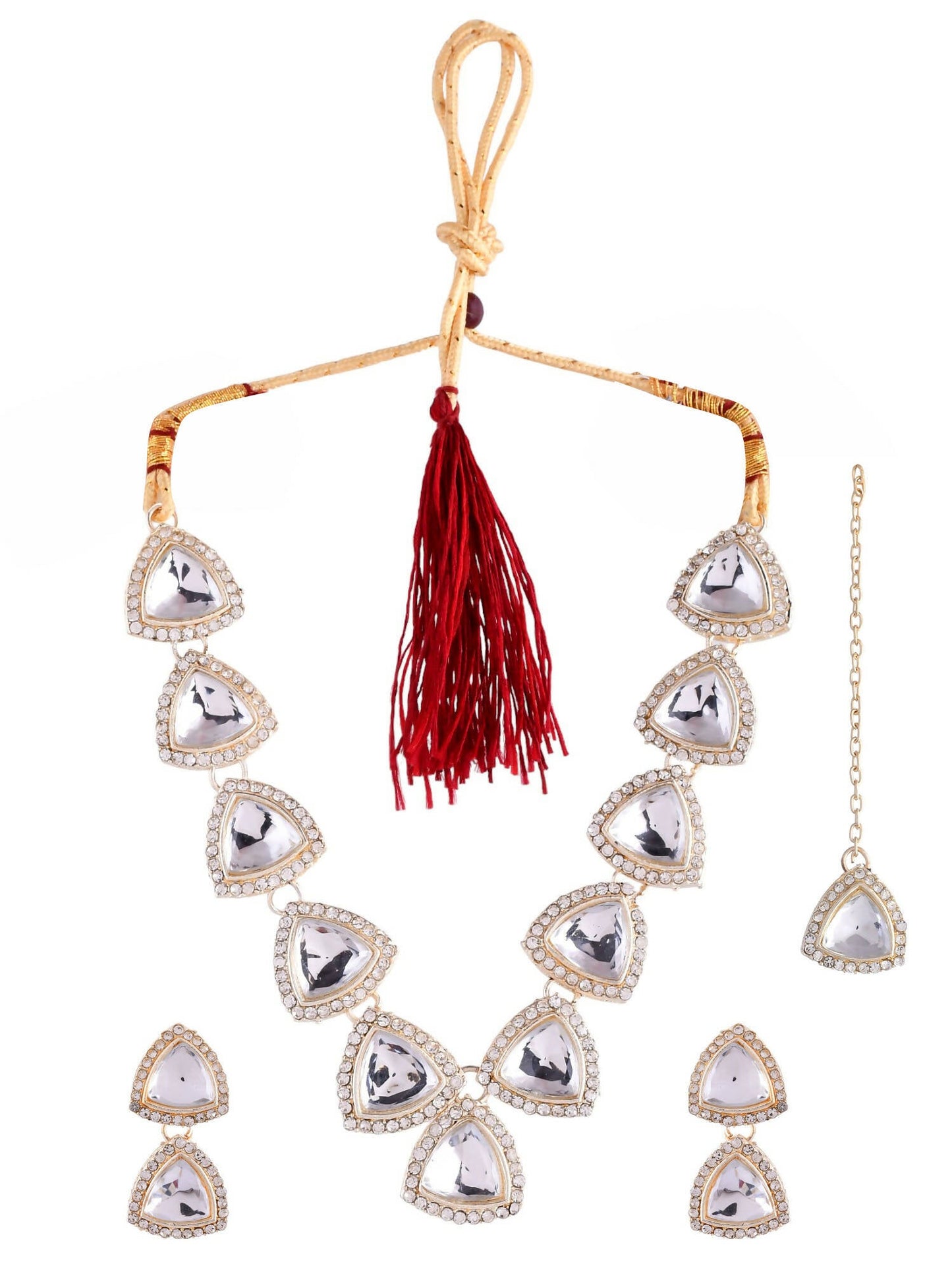 VOJ Women Silver Color stainless steel Jewellery Set - Swadesiicart