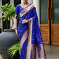 Vishnu Weaves Women's Royal Paithani Silk Zari Woven Saree with Blouse - Swadesiicart
