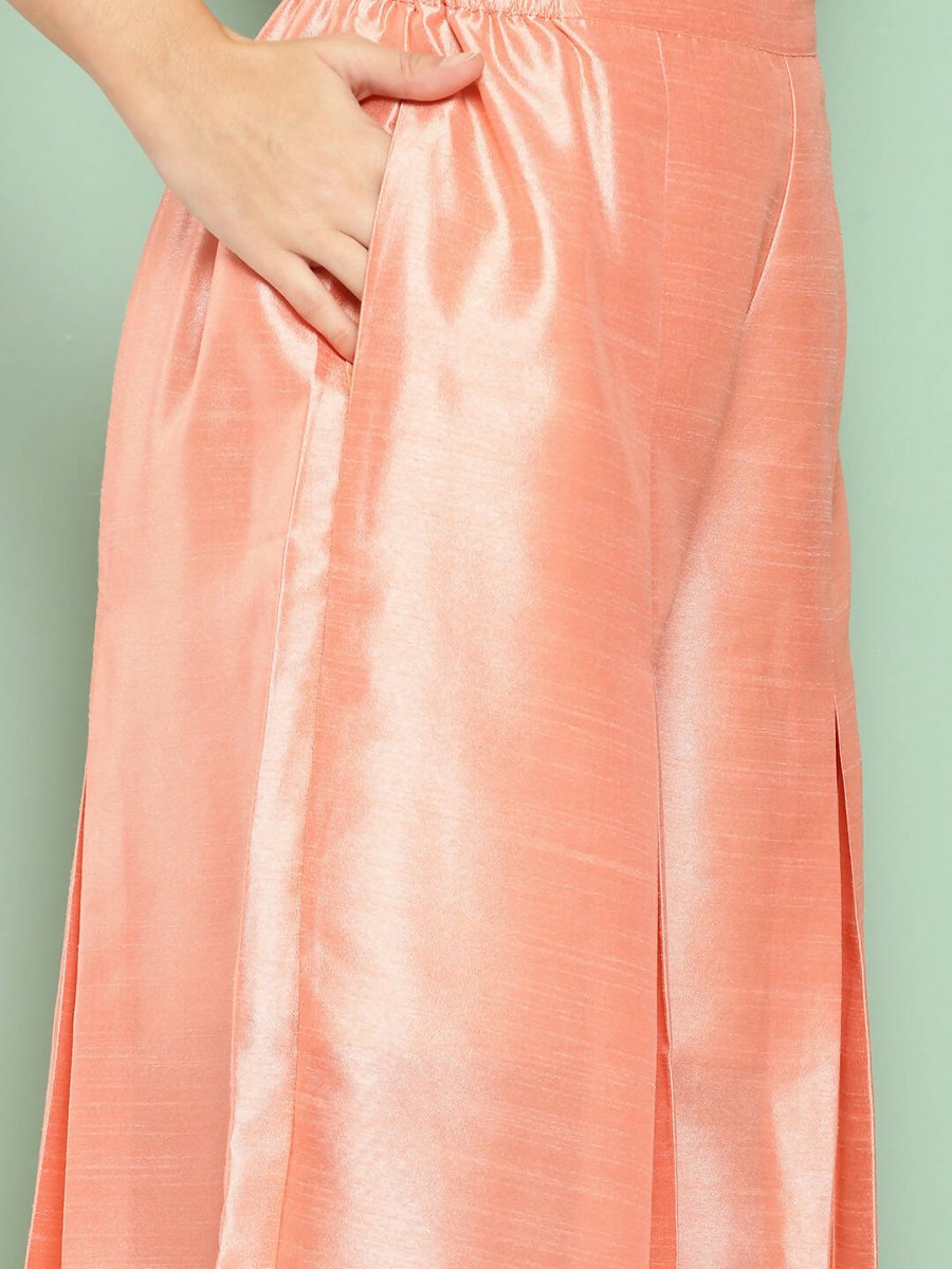 Ahalyaa Women's Traditional Wear Co-ods - Peach | Swadesiicart
