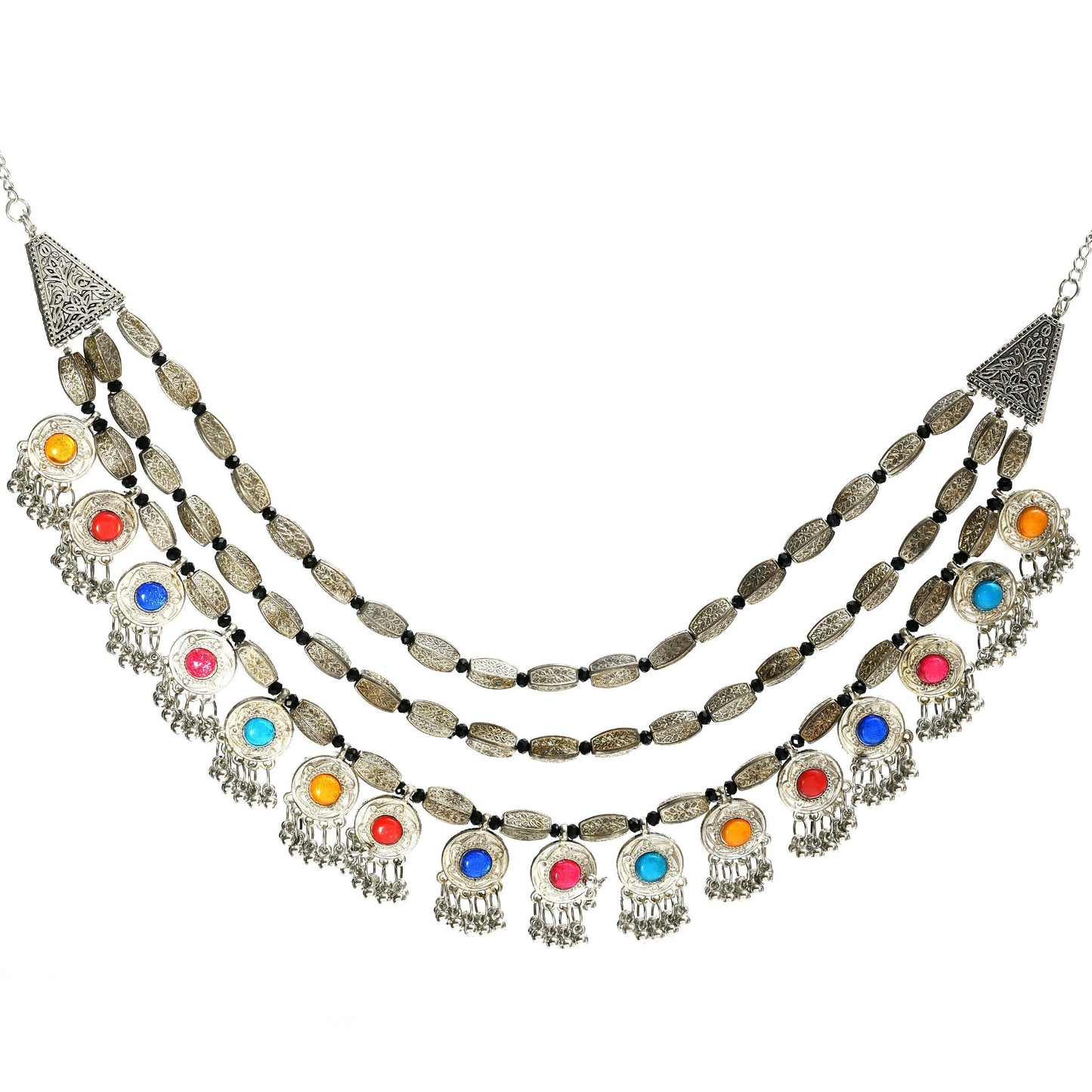 Mominos Fashion Johar Kamal Handicraft Finish Kundan Work Long Necklace For Women (Multi) | Swadesiicart