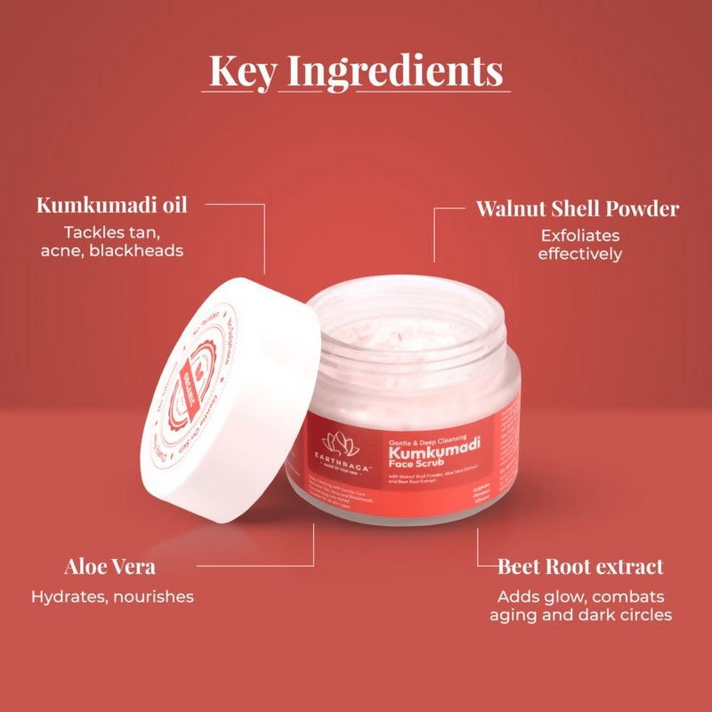Earthraga Kumkumadi Face Scrub | Swadesiicart