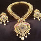 Multicolor Peacock Bridal Necklace Set