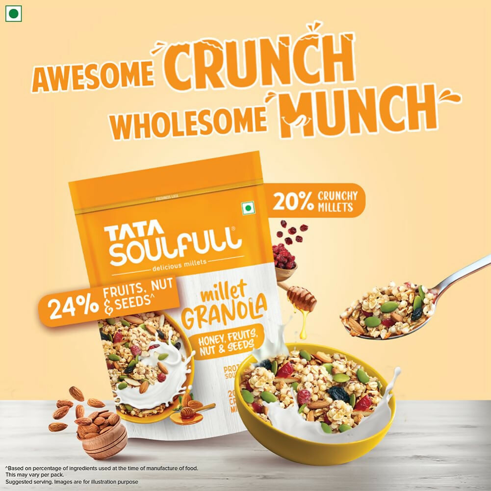 Tata Soulfull Millet Granola (Honey, Fruits, Nuts & Seeds) - Swadesiicart