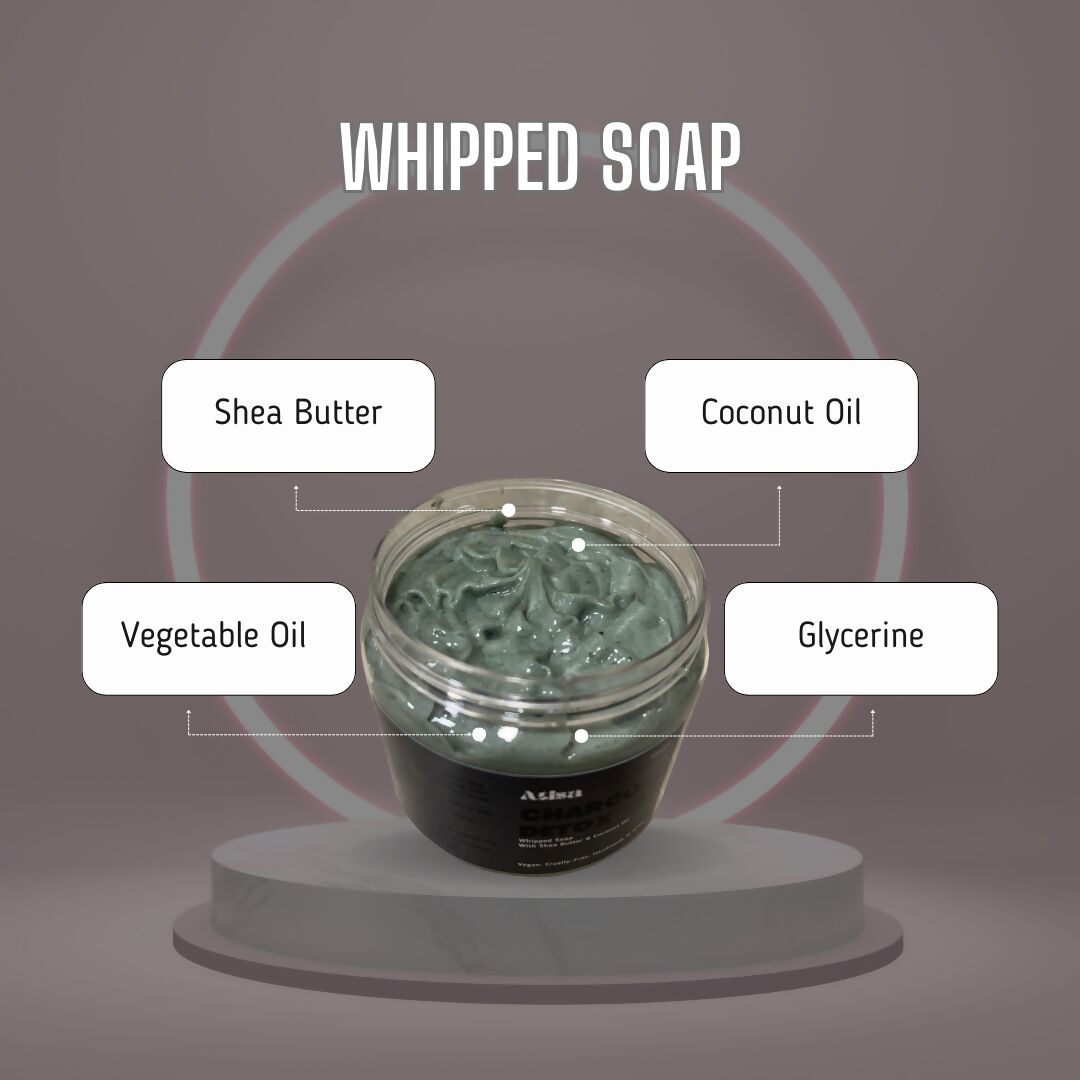 Atisa Charcoal Detox Whipped Soap | Swadesiicart