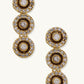Nuyug 22K Gold-Plated Zircon Studded Enamel Embellished Dual Layered Necklace Set | Swadesiicart