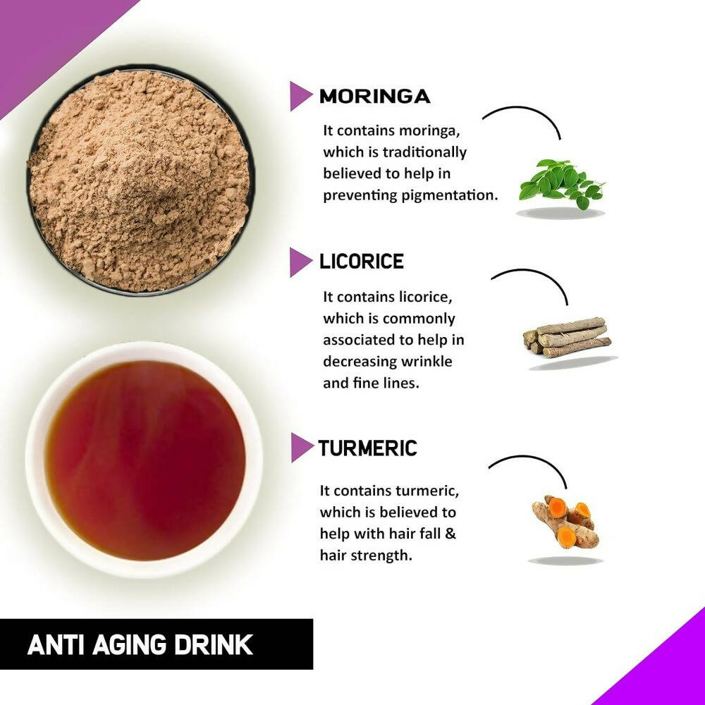 Just Vedic Anti Aging Drink Mix - Swadesiicart