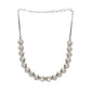 Dual Tone Gold and Silver Choker with American Diamonds and Kundan (Silver) - Ruby Raang | Swadesiicart