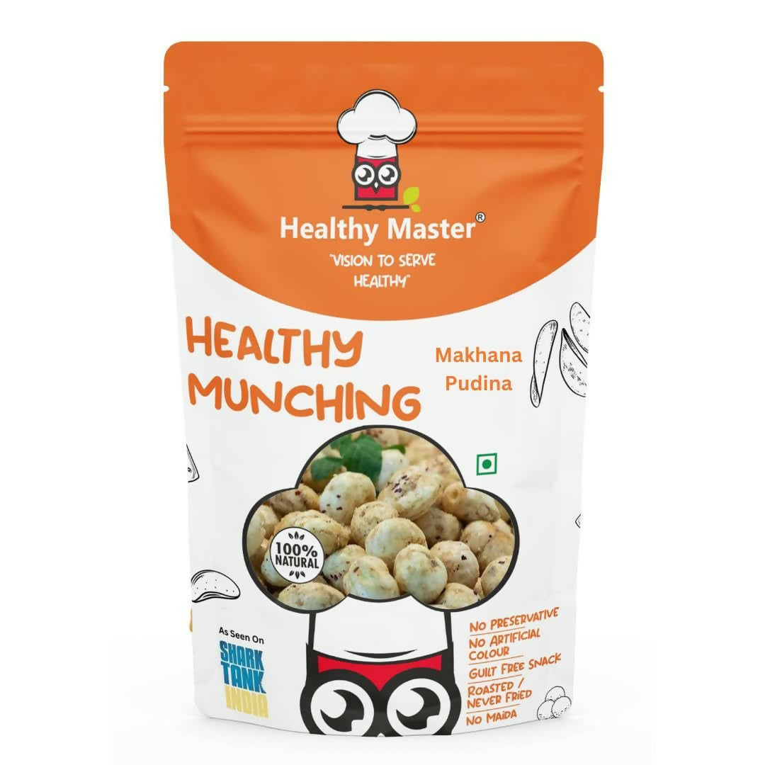 Healthy Master Crispy Makhana – Mint (Pudina) Flavour Roasted Fox Nuts Snack | Swadesiicart