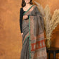 Very Much Indian Handloom Pure Kota Cotton Handblock Printed Saree - Cerulean Print | Swadesiicart