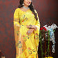 Lorenvalley Fashion Yellow Soft Paithani Silk Woven Design Copper Zari Meenakari Weaving Saree - Swadesiicart
