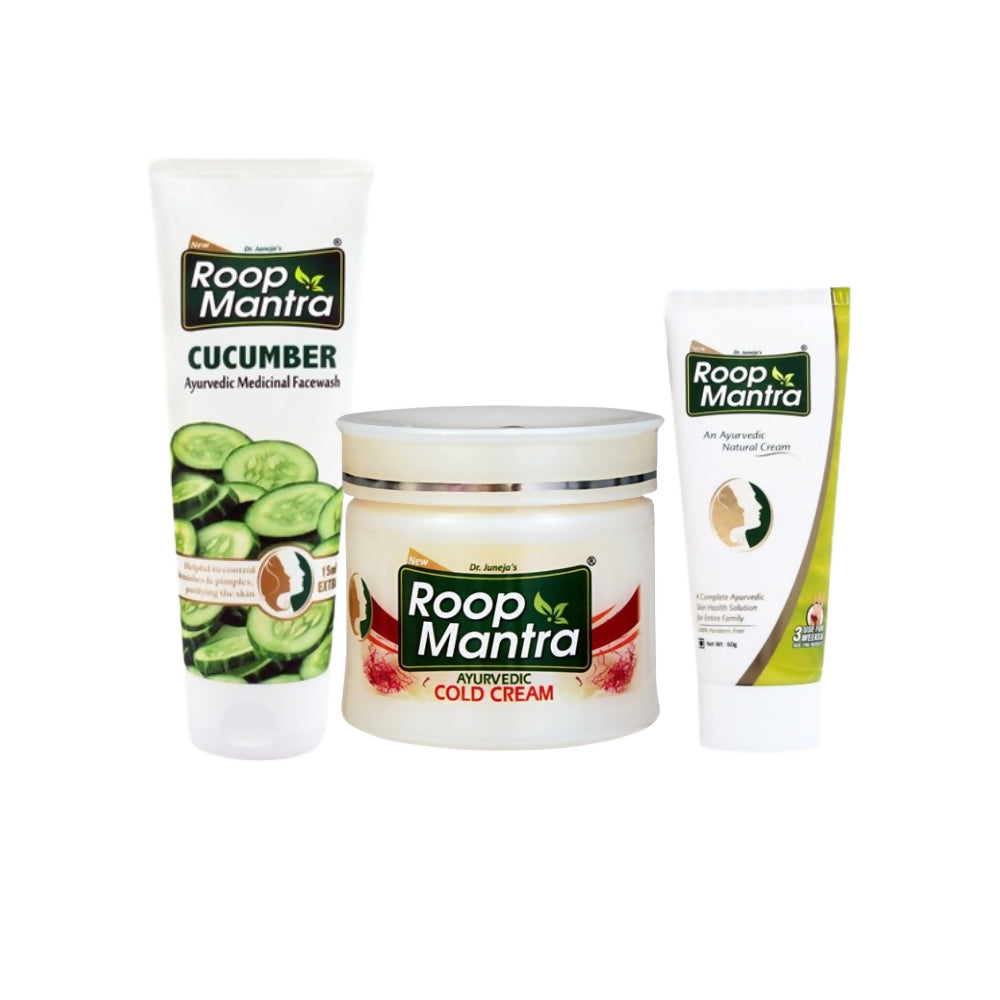 Roop Mantra Cream, Cold Cream & Cucumber Face Wash Combo | Swadesiicart