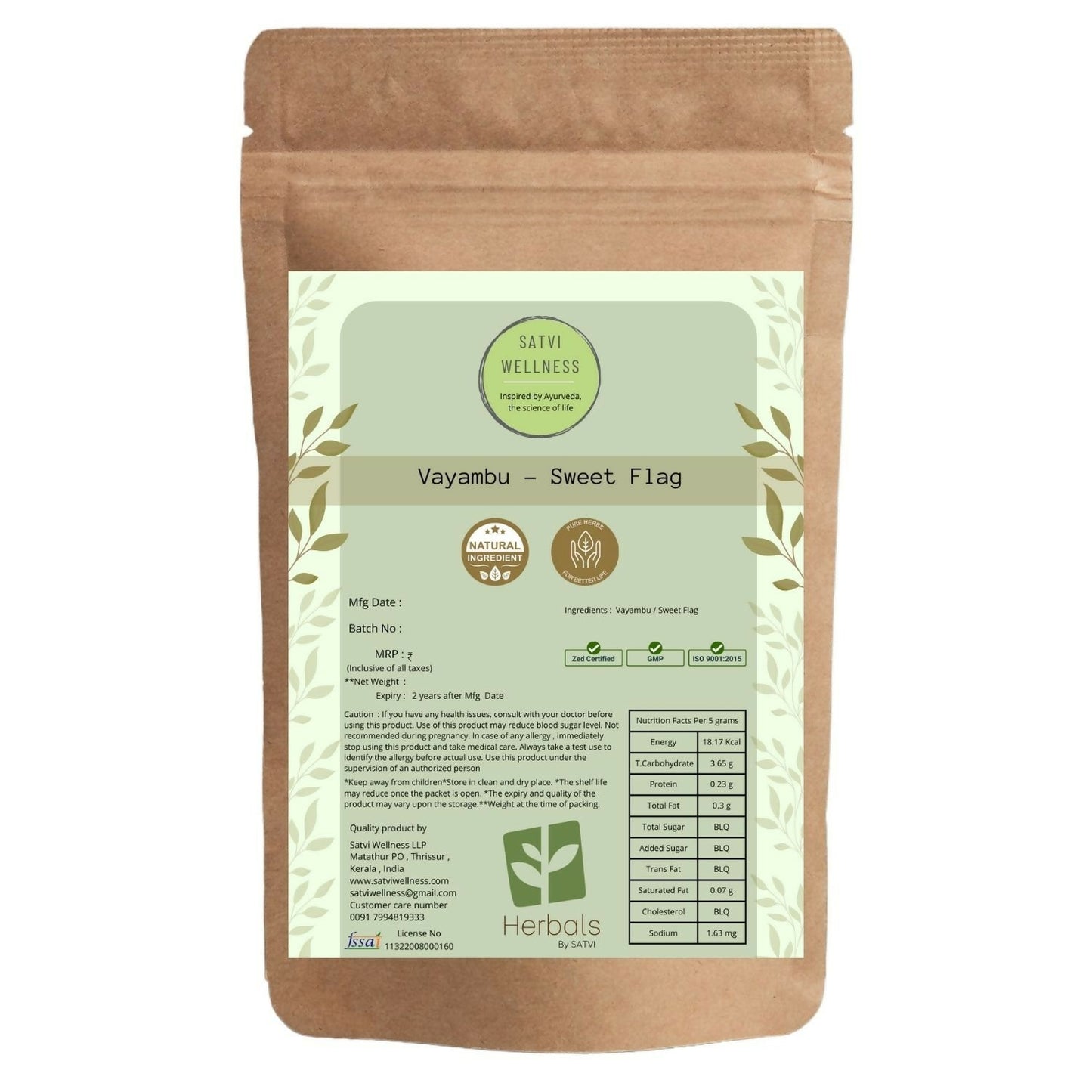 Satvi Wellness Vayambu | Sweet Flag Powder - Satvi Wellness