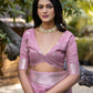 Vishnu Weaves Women's Purple Pure Cotton Zari Woven Saree with Blouse - Swadesiicart