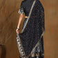 Juniper Women Black Shantoon Embroidered Flared Lehenga Choli Sets | Swadesiicart