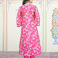 Vaasva Women Pink Muslin Pleated Kurta & Pant Clothing Set | Swadesiicart