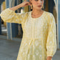 Juniper Women's Lemonyellow Printed A-Line Tunic | Swadesiicart