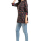 Snehal Creations Blissful Black Rayon Short Kurti Tunic Top - Swadesiicart