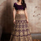 Jyoti Fashion Mesmerizing Wine Sequins Embroidered Velvet Lehenga Choli with Dupatta | Swadesiicart