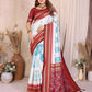 Aastha Fashion White Soft Silk Weaving Saree