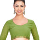 Mimosa Women's Green Chiffon Banarasi Silk Saree | Swadesiicart