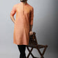 Even Apparels Red Color Pure Cotton Men's Kurta With Side Placket (STR1199) | Swadesiicart
