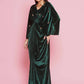 Women Republic Green Velvet Hand Embellished Gown | Swadesiicart