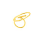 NVR Women Gold-Polished Adjustable Finger Ring | Swadesiicart