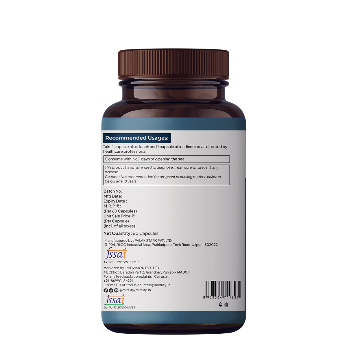 Miduty by Palak Notes Triple Thyroid Care Capsules - Swadesiicart