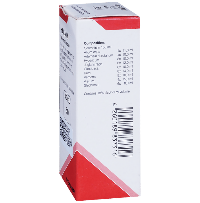 Adel Homeopathy 50 Helmin Worms Drop | Swadesiicart