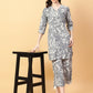 Joban Fashion Grey Cotton Printed & Hand Work Co-ord Set - Swadesiicart