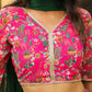 Janasya Pink Georgette Floral Lehenga Choli Dupatta | Swadesiicart