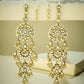 Nuyug 22 K Gold-Plated Elegant Kundan Studded & Pearl Beaded Crescent Shaped Kanauti Earrings | Swadesiicart