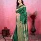 Vedant Vastram Banarasi Silk Fashion Saree - Green | Swadesiicart