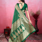 Vedant Vastram Banarasi Silk Fashion Saree - Green | Swadesiicart