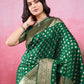 Vedant Vastram Banarasi Silk Fashion Saree - Green | Swadesiicart