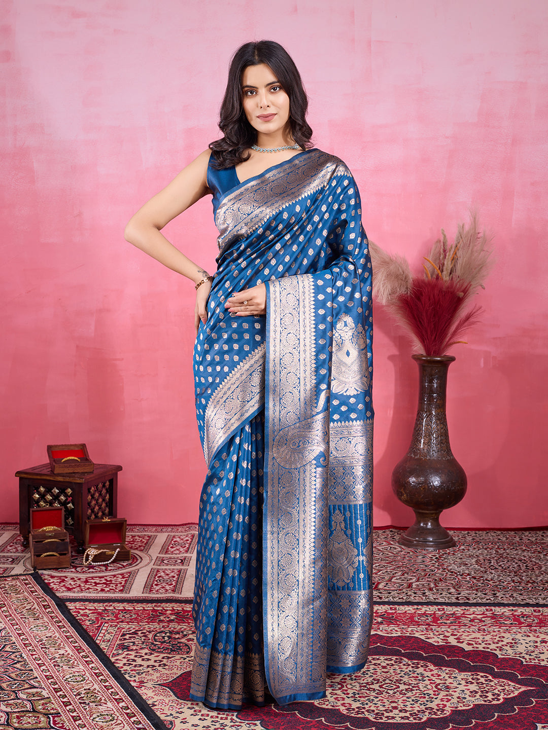 Vedant Vastram Banarasi Silk Fashion Saree - Morpinch | Swadesiicart