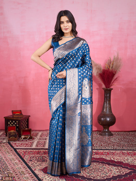Vedant Vastram Banarasi Silk Fashion Saree - Morpinch | Swadesiicart