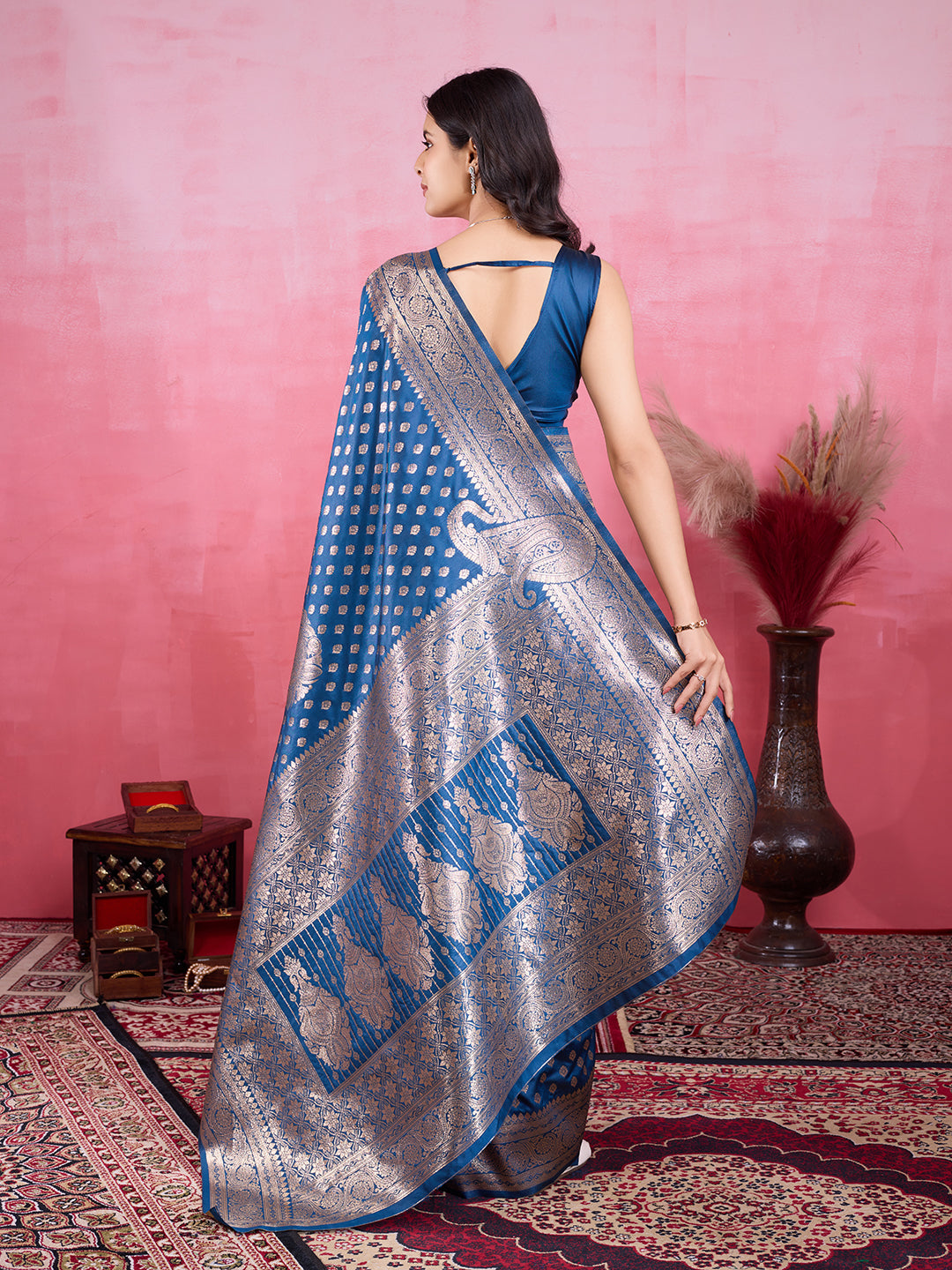 Vedant Vastram Banarasi Silk Fashion Saree - Morpinch | Swadesiicart