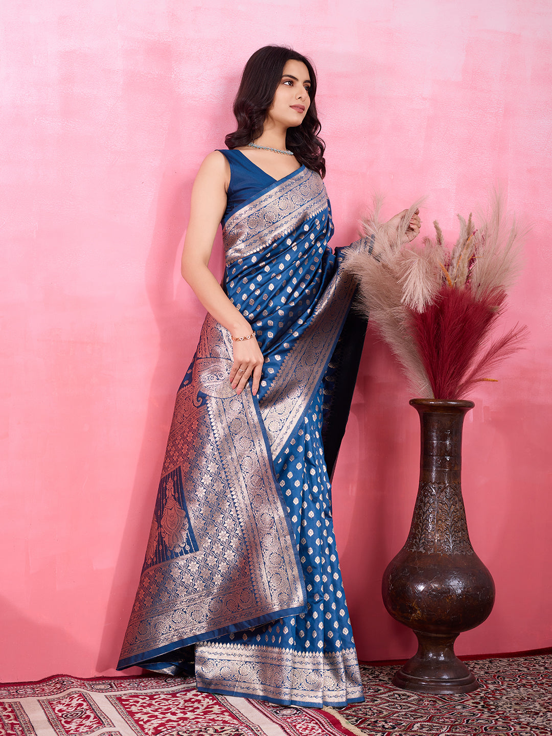Vedant Vastram Banarasi Silk Fashion Saree - Morpinch | Swadesiicart