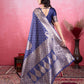 Vedant Vastram Banarasi Silk Fashion Saree - Navy | Swadesiicart