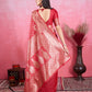 Vedant Vastram Banarasi Silk Fashion Saree - Red | Swadesiicart