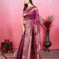 Vedant Vastram Banarasi Silk Fashion Saree - Wine | Swadesiicart